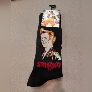 Jim Carey "Ace Ventura" Black and Red Socks